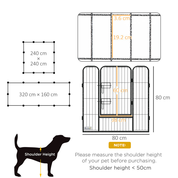 Heavy Duty 12-Panel Puppy Playpen - Exercise Fence and Pet Barrier for Small to Medium Dogs - Safe Enclosure for Play and Training
