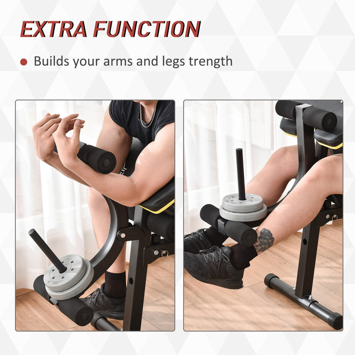 Adjustable Multi-Functional Dumbbell Bench - Home Gym Sit-Up Stand with Variable Seat & Back Positions - Ideal for Strength Training and Core Workouts