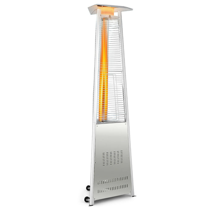 Outdoor Patio Gas Heater - 42,000 BTU Power, Mobile with Wheels and Included Regulator - Perfect for Heating Your Outdoor Space
