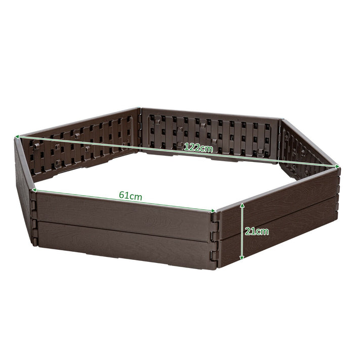 Garden Bed Kit with Metal Stakes - Elevated Raised Planting Bed with Open Bottom - Perfect for Green Thumbs and Home Gardening Enthusiasts