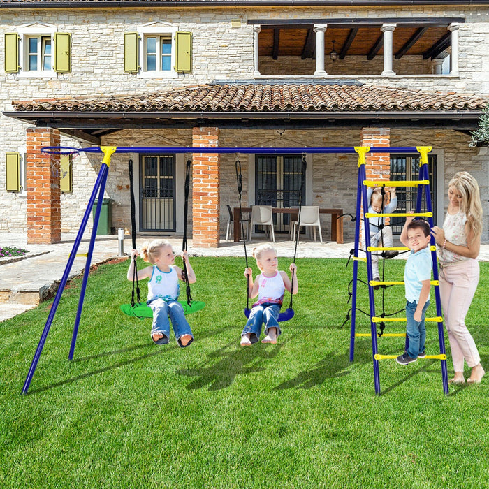 Children's Swing Set with Basketball Hoop and Climbing Ladder - Ideal Toy for Physical Activity and Outdoor Play