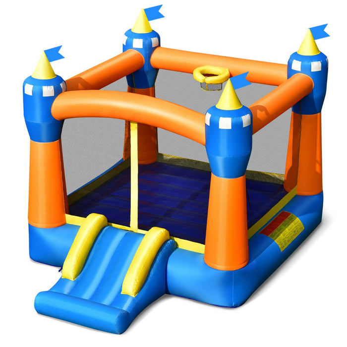 Castle Kingdom - Kids Inflatable Bouncer with Basketball Rim and Slide - Ultimate Play Area for Active Children