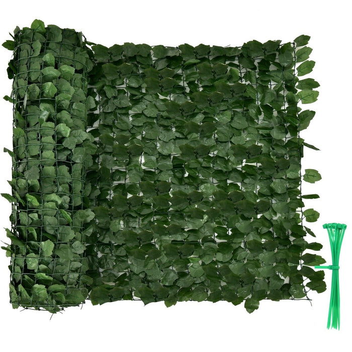 1M Artificial Hedge Ivy Leaf Pack of 3 - Garden Decor with Lifelike Leaves - Perfect for Outdoor Landscaping and Privacy Solution