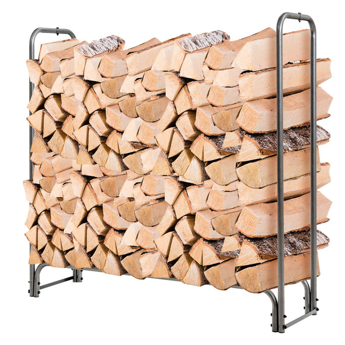 Log Rack 123 cm - Firewood Storage Solution - Ideal for Compact and Organized Log Keeping