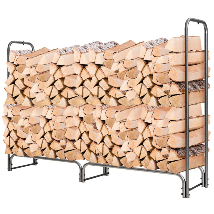 Log Rack 123 cm - Firewood Storage Solution - Ideal for Compact and Organized Log Keeping