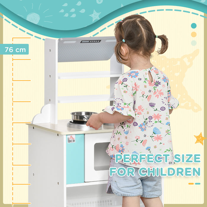 Educational Kids Cooking Playset - Wooden Toy Kitchen with Role-Playing Accessories and Storage - Creative Fun for Young Chefs and Imaginative Play