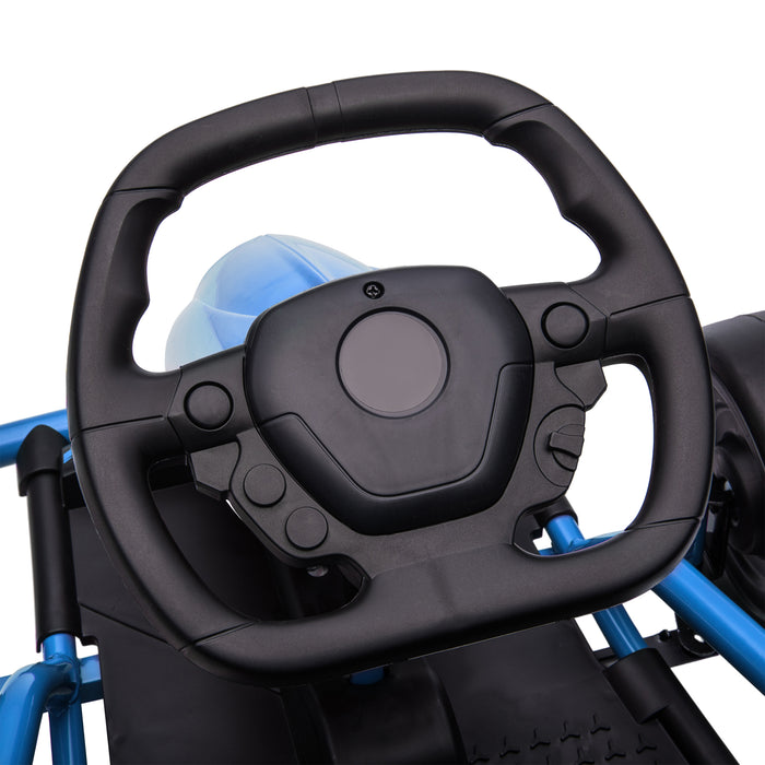 Electric Go Kart for Kids - 24V Drift Ride-On Racer with Dual Speed Settings, Blue - Perfect for Boys & Girls Aged 8-12 Years Old