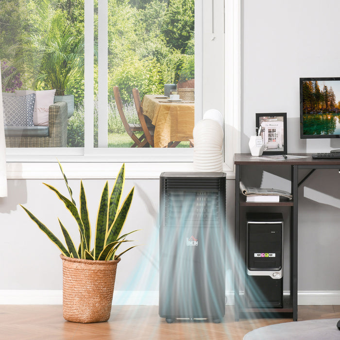 8000 BTU 4-in-1 Portable Air Conditioner - Cooling, Dehumidifying, Ventilating with Fan and LED Display - Includes Remote, 24Hr Timer & Auto Shut-Down for Home Comfort