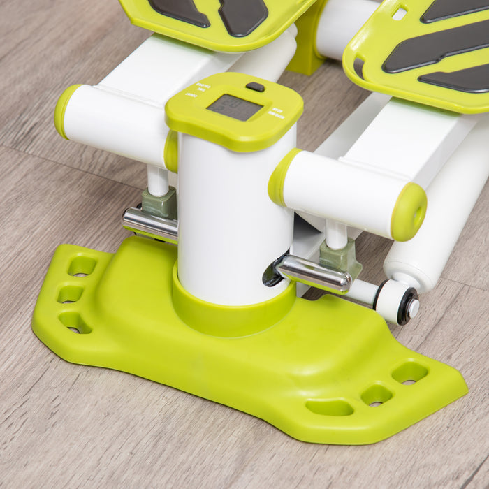 Compact Stepper Fitness Machine with Resistance Bands - Leg, Arm, and Thigh Toning Workouts - Ideal for Home Exercise and Small Spaces