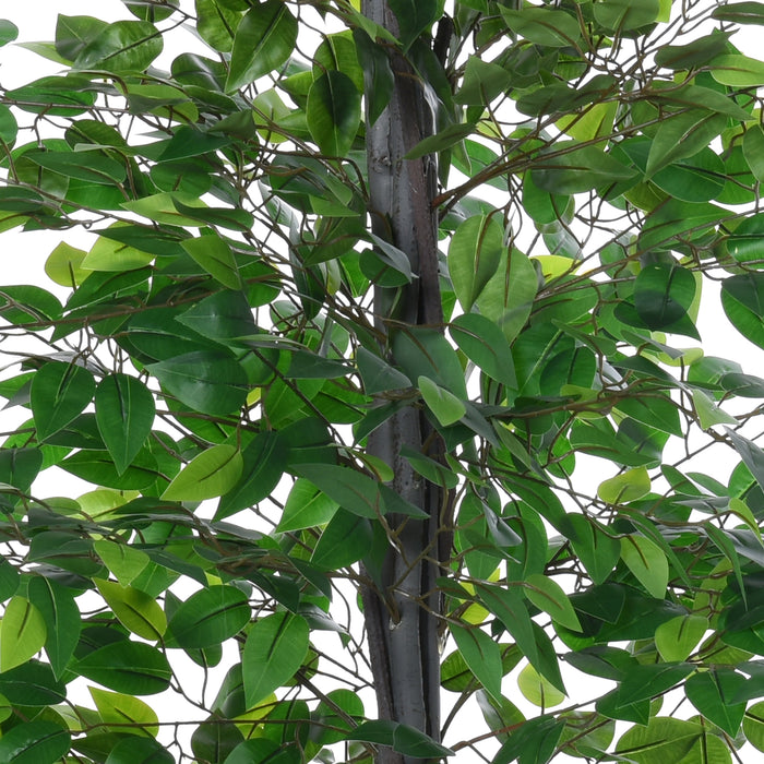 Artificial Banyan Tree 145cm - Lifelike Green Faux Plant with Cement Pot, Indoor/Outdoor Decor - Home & Office Vibrant Greenery Accent