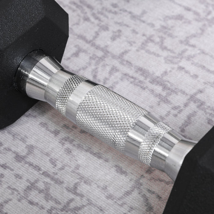 Rubber Hex Dumbbell Set - 2x4kg Home Gym Fitness & Weight Lifting - Ideal for Sports Enthusiasts & Strength Training