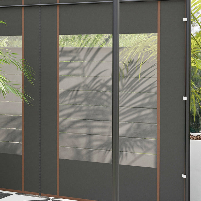 Gazebo Side Panel Replacements 2-Pack - Fits 3x3m or 3x6m Pop Up Gazebo with Doors and Windows - Ideal for Privacy and Weather Protection