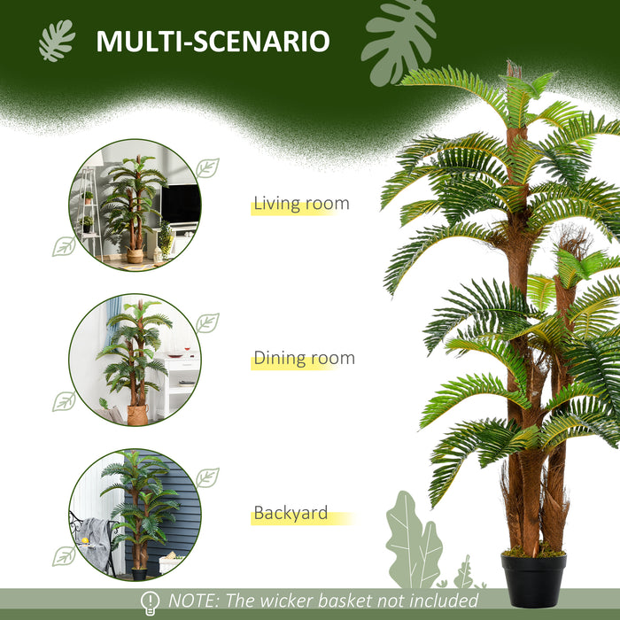 Artificial Fern Tree - 150cm/5FT with 36 Lush Leaves in Nursery Pot - Ideal for Indoor and Outdoor Decorative Greenery