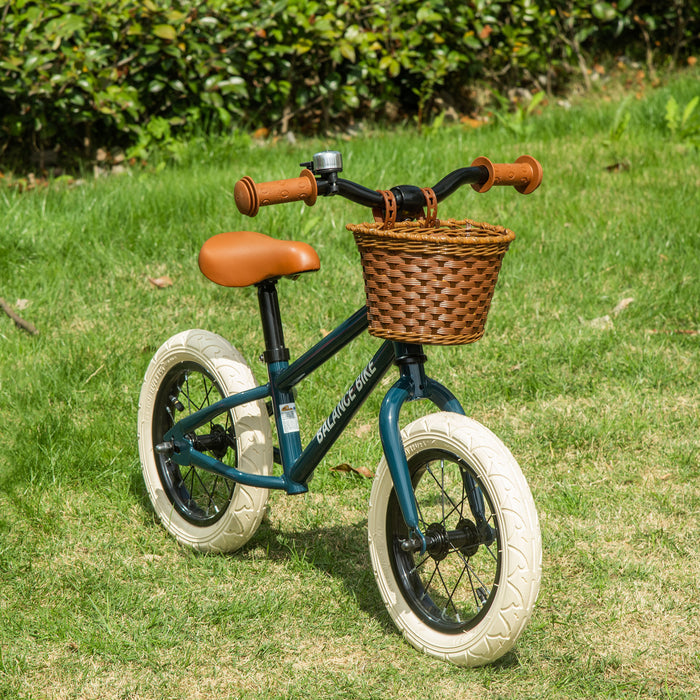 Kids Balance Bike - No-Pedal Training Bicycle for 3-6 Year Olds with Adjustable Handlebars, Basket, and Bell - Perfect for Toddlers and Young Children Learning to Ride