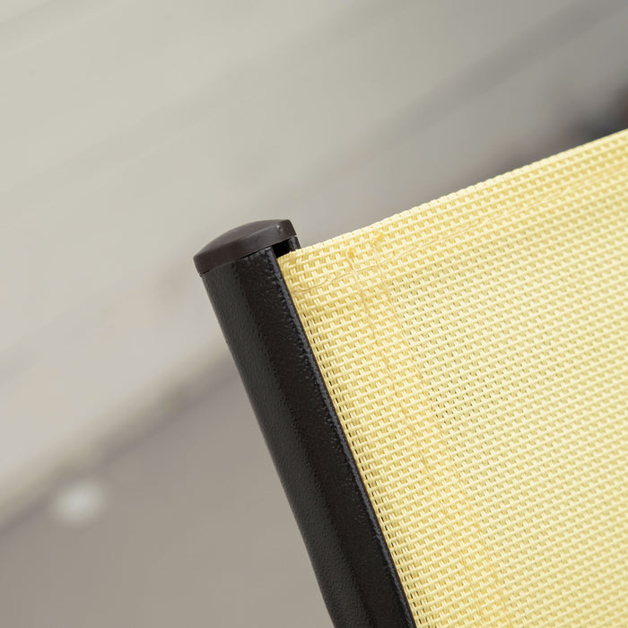 Outdoor Patio Dining Chairs - Set of 4 Stackable High Back Chairs with Armrests for Garden - Beige Comfort & Style for Patio Dining