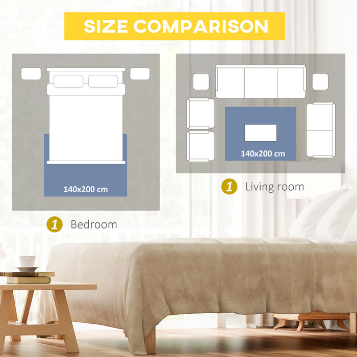 Floral Pattern Beige Rug - Decorative Area Carpet for Home Interiors, 150 x 80cm - Perfect Accent for Living Room, Bedroom, Dining Area