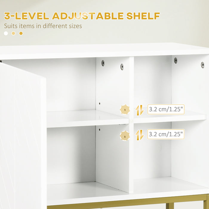 Over-The-Toilet Bathroom Wall Cabinet with Doors - Space-Saving Storage Shelves for Hallway and Living Room - Elegant White Organizer for Home Clutter Control