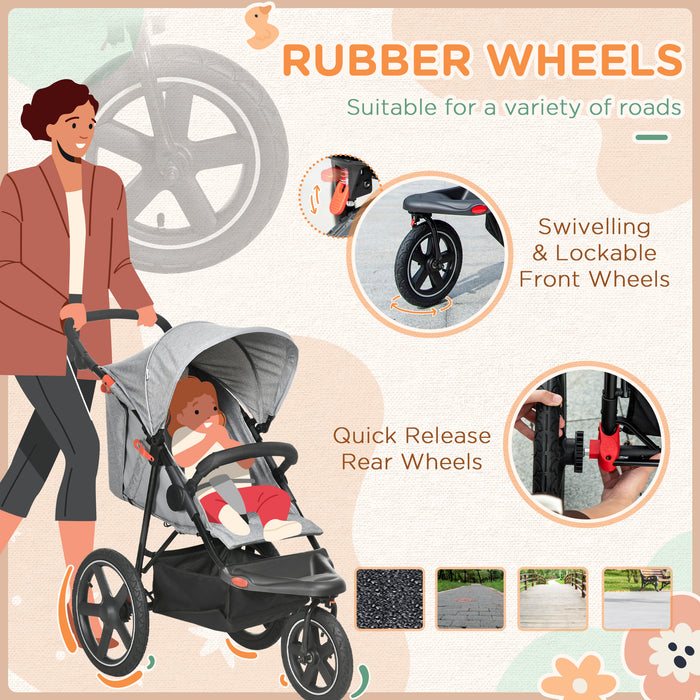 Tri-Wheel Foldable Stroller with Canopy and Basket - Versatile Travel System for Babies - Compact Storage Solution for On-the-Go Parents