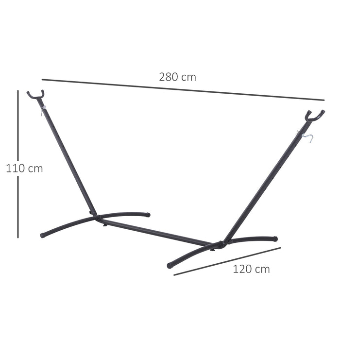 Sturdy 2.86m Metal Hammock Stand - Ideal for Garden, Camping, and Outdoor Patios - Durable Frame for Hammock Replacement and Relaxation Needs