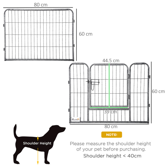 Heavy Duty 16-Panel Dog Playpen with Dual Entries - Portable Indoor/Outdoor Puppy Enclosure, 60cm Height - Ideal for Safe Pet Play & Training