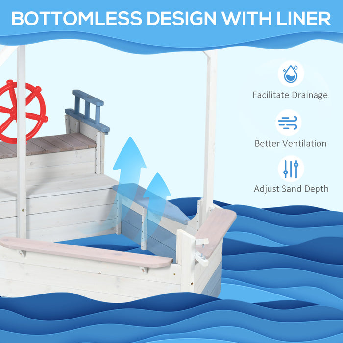 Wooden Kids Sandbox with UV-Protective Canopy - Durable Outdoor Play Sandpit for Ages 3-8 - Safe & Fun Backyard Activity Center for Children