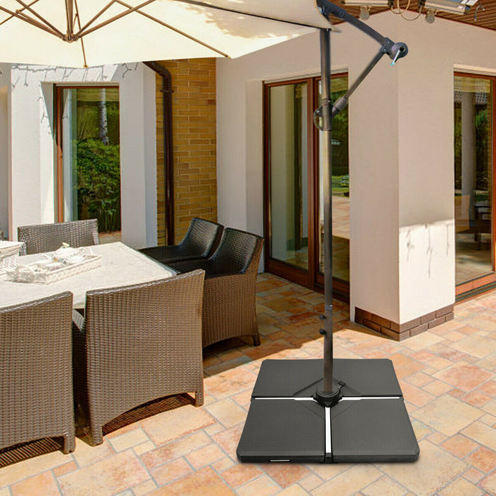 4Pcs Parasol Base Stand - Umbrella Support with 4 Fill Spouts and Funnel - Ideal for Stabilizing Patio and Beach Umbrellas