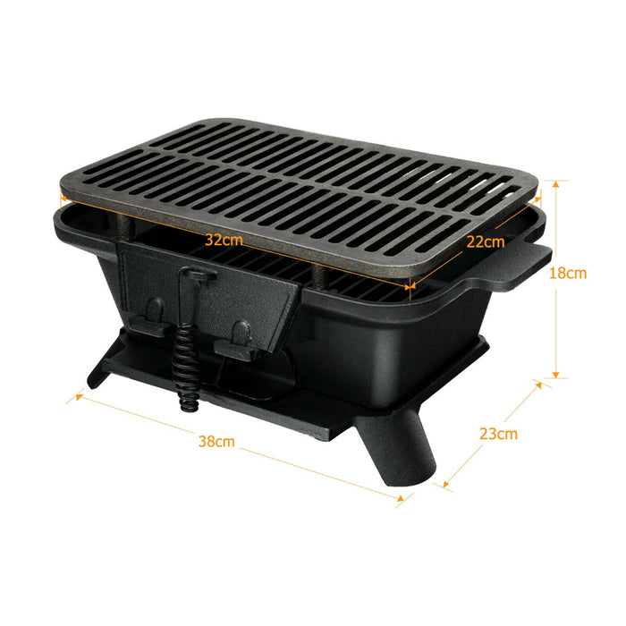 Grill Master - Portable Charcoal Grill with Double-sided Net - Ideal for Outdoor Cooking Enthusiasts