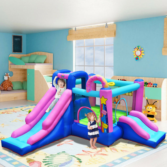 Bouncy Funhouse - Inflatable Bounce House with Slides and Enhanced Mesh Protection - Perfect for Kids' Outdoor Play and Parties