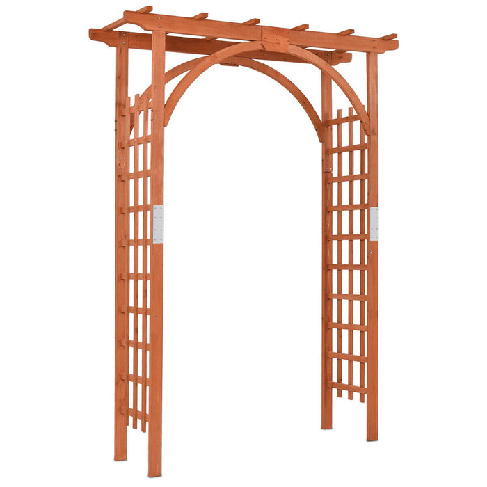 Arbor Arch with Support Rack - Wood Garden Decorative Feature for Plants and Flowers - Ideal for Gardening Enthusiasts and Adding Beauty to Your Outdoor Area