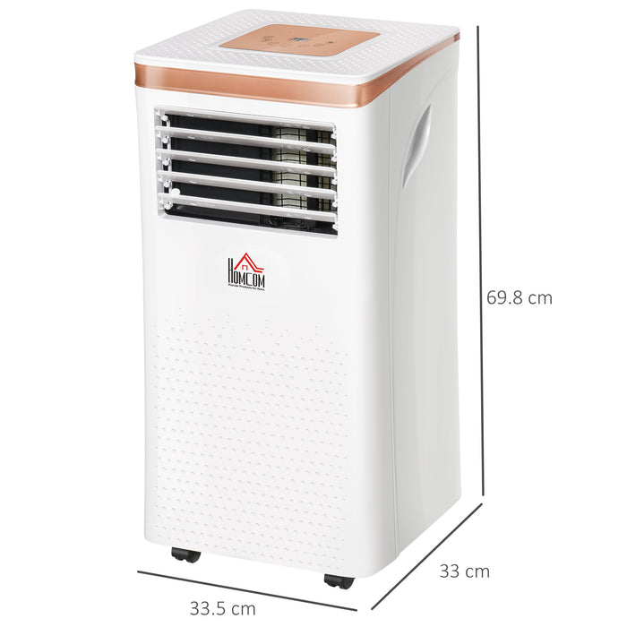 7000 BTU 4-in-1 Portable Air Conditioner - Cooling, Dehumidifying, Fan, Ventilation Functions with Remote - LED Display, Automatic Shut-Off System, Ideal for Small Rooms & Offices