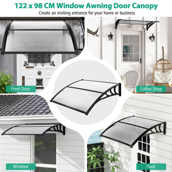 Outdoor Patio Awning - Front Door Overhang for Sunlight, Rain, Snow, and Wind Protection - Ideal for Providing Shelter and Protection against Weather Elements