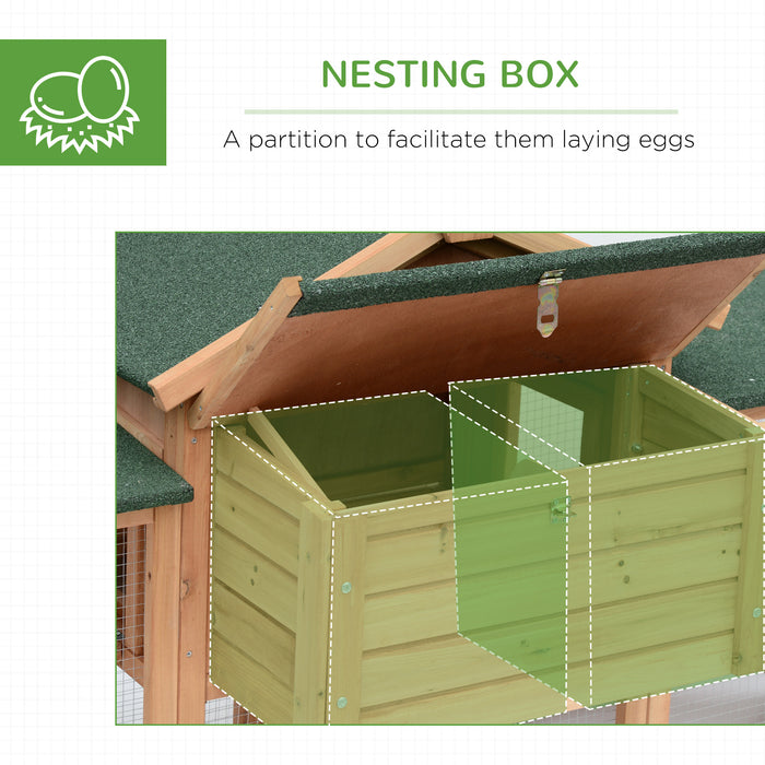 Deluxe Wooden Hen House - Spacious Backyard Chicken Coop with Nesting Box and Outdoor Run - Perfect for Poultry Comfort and Egg Laying