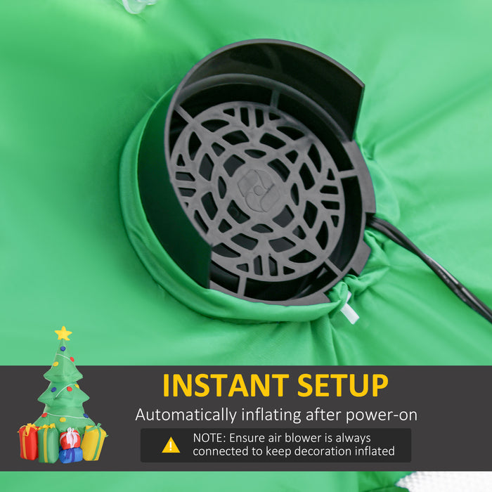 Inflatable 1.5m Holiday Decoration - Christmas Tree with Built-in LED Lights - Festive Display for Home & Yard