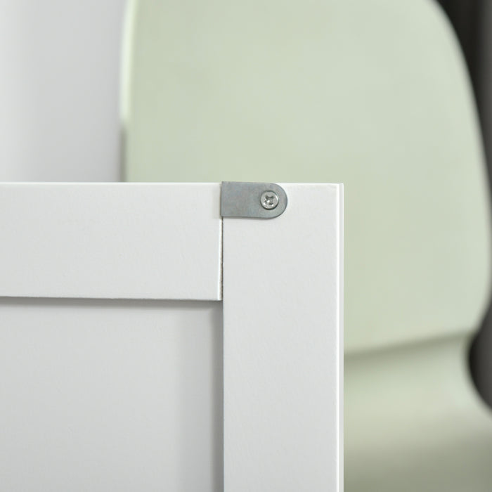 Kitchen Island Utility Cart with Ample Storage - Equipped with Dual Drawers and Cabinets, Perfect for Dining Essentials - Ideal Dining Room Organizer in Classic White