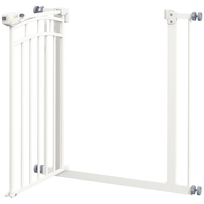 Pressure Fit Auto-Closing Stair Gate - Ideal for Dogs, Quick & Effortless Setup - Fits 74-80cm Openings, Keeps Pets Safe