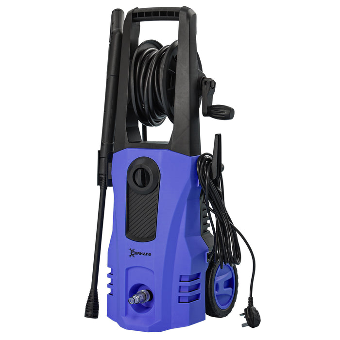 High-Pressure Power Washer 1800W - 150 Bar Pressure, 510 L/h Flow Portable Jet Wash Cleaner in Blue - Ideal for Home & Car Cleaning