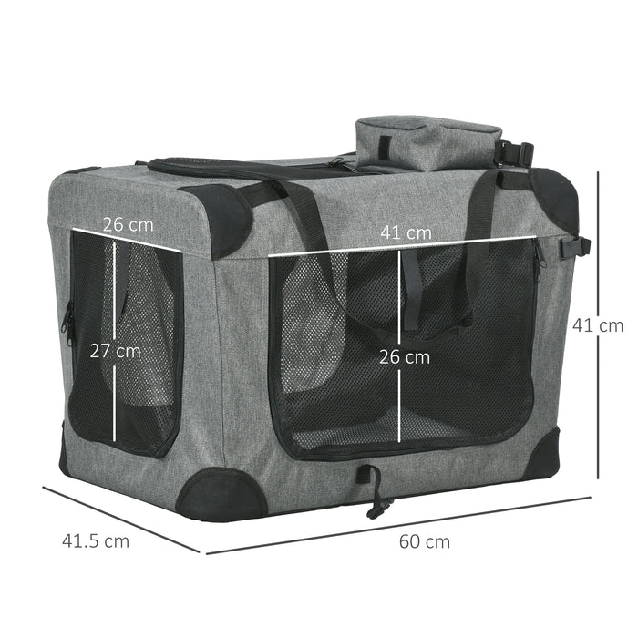 Oxford Fabric Folding Pet Carrier Bag - Durable, Portable Travel Tote for Cats and Dogs - Ideal for Airplane, Car Travel or Vet Visits