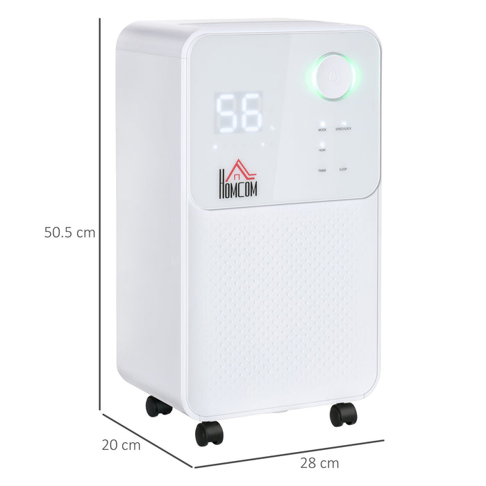 2000ML Portable Dehumidifier - Quiet 12L/Day Electric Air Purifier with 4 Modes for Laundry Rooms, Bedrooms, Basements - Ideal for Home Moisture Control