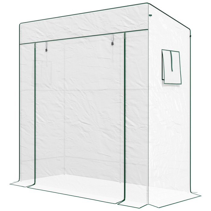 PE Cover Walk-in Greenhouse - Durable Outdoor Plant Protection Structure - Ideal for Gardeners and Seasonal Plant Cultivation