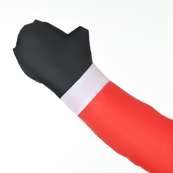 Inflatable Santa Claus Chimney Scene 7ft - Outdoor LED Lit Christmas Blow-Up Decoration - Perfect for Garden Display and Holiday Lawn Parties