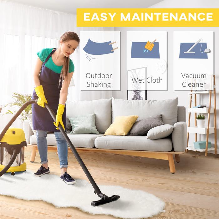 Shaggy Faux Fur Rug - Plush Fluffy Area Carpet for Home Decor, 60x180 cm - Cozy Accent for Living Room, Bedroom, Dining Space