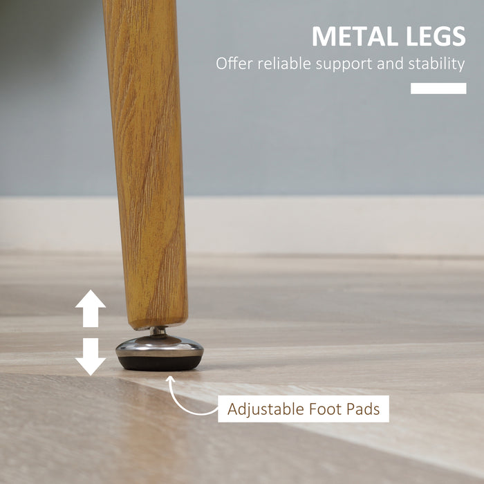 Round Matte Dining Table for Two - Contemporary Kitchen Furniture with Metal Legs - Ideal for Dining Room and Small Living Spaces