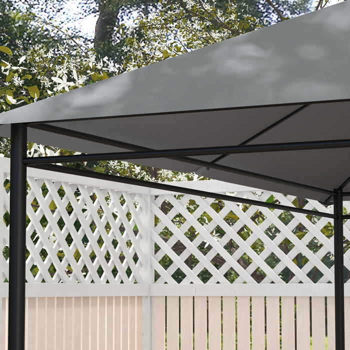 3 x 4m Gazebo Canopy Top Cover - Weather-Resistant Roof Replacement in Light Grey - Ideal for Outdoor Shelter and Patio Enhancement