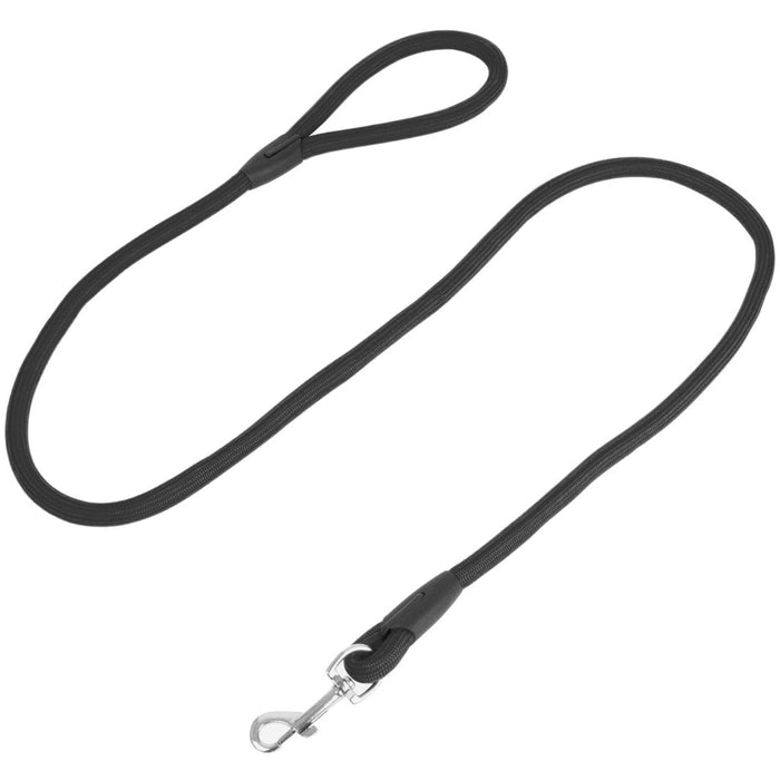 Sturdy 1.5m Black Dog Rope Lead - Heavy-Duty Collar Attachment - Perfect for Walking and Training Pets