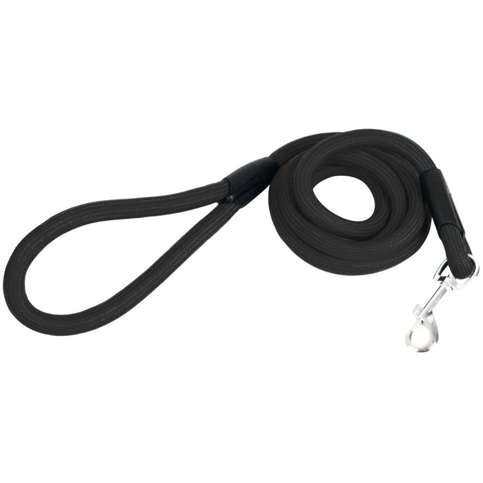 Sturdy 1.5m Black Dog Rope Lead - Heavy-Duty Collar Attachment - Perfect for Walking and Training Pets
