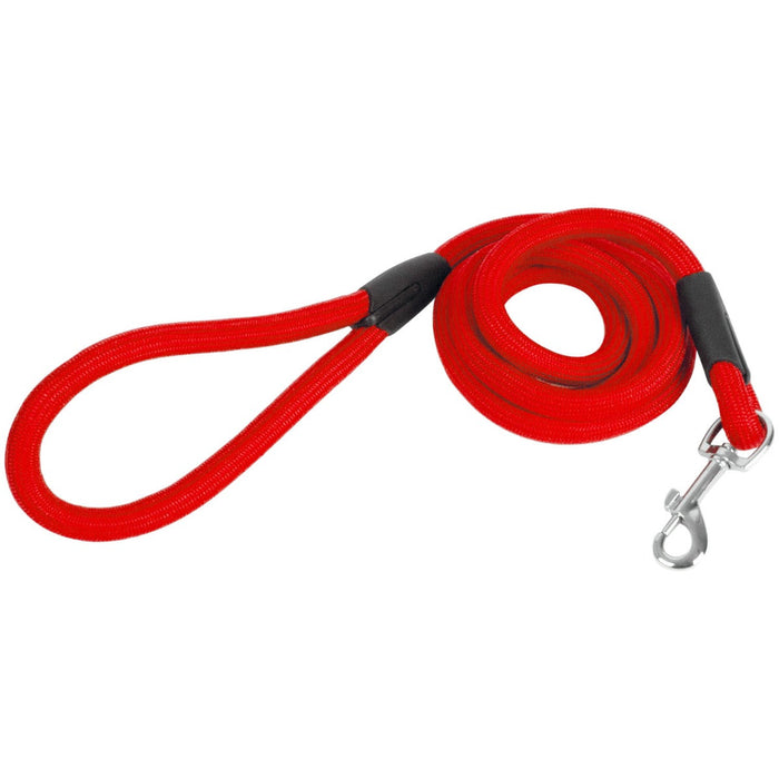 Heavy-Duty Dog Rope Leash with Secure Collar Hook - 1.5m Length, Vibrant Red Color - Ideal for Walking and Training Pets