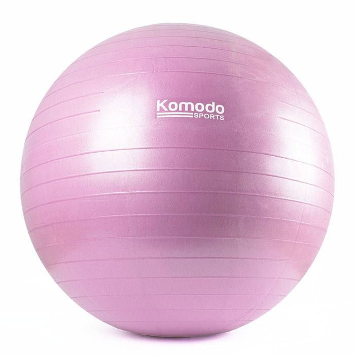 Extra Large 85cm Yoga Ball - Durable Anti-Burst Exercise Stability Sphere in Pink - Ideal for Yoga, Pilates & Fitness Enthusiasts