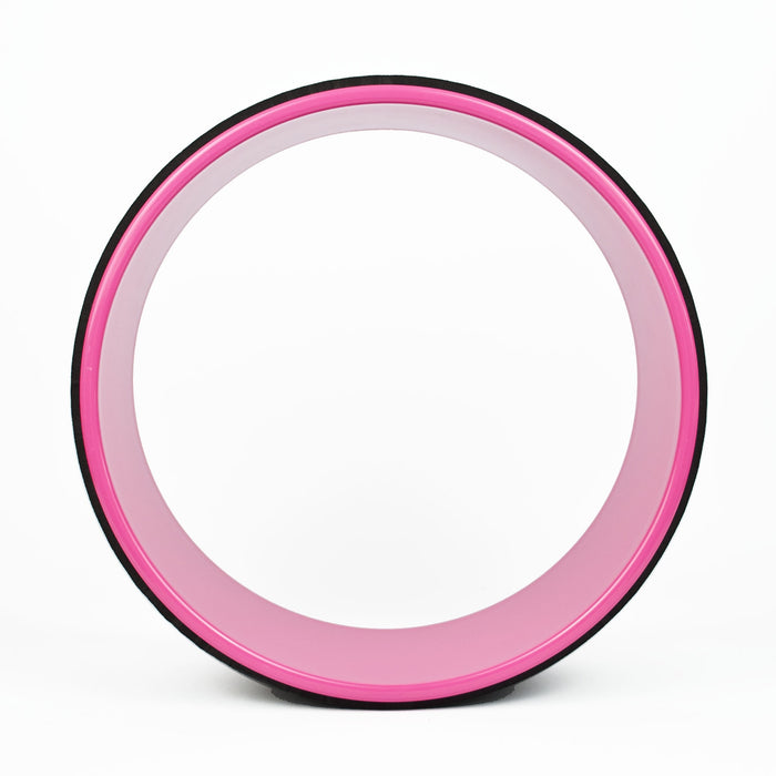 Pink Yoga Wheel - Durable Back Roller and Stretcher - Enhancing Flexibility & Relieving Pain for Yoga Practitioners