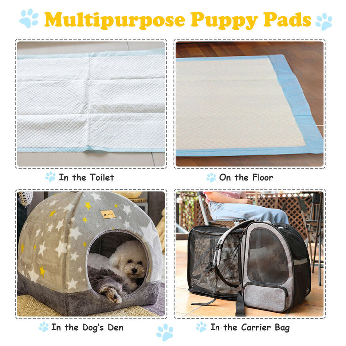 Pet Pee Pads - 5-Layer Design Available in 4 Different Sizes - Ideal for House Training Pets, Preventing Spills and Odors