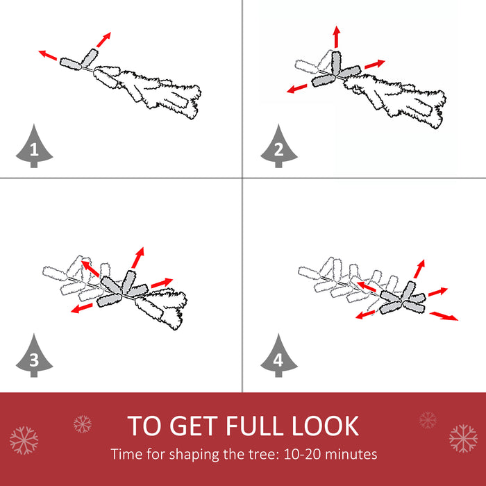 Fiber Optic LED-Lit Artificial Christmas Tree - 5-Foot Pre-Lit Festive Holiday Decor - Ideal for Home Xmas Ambiance